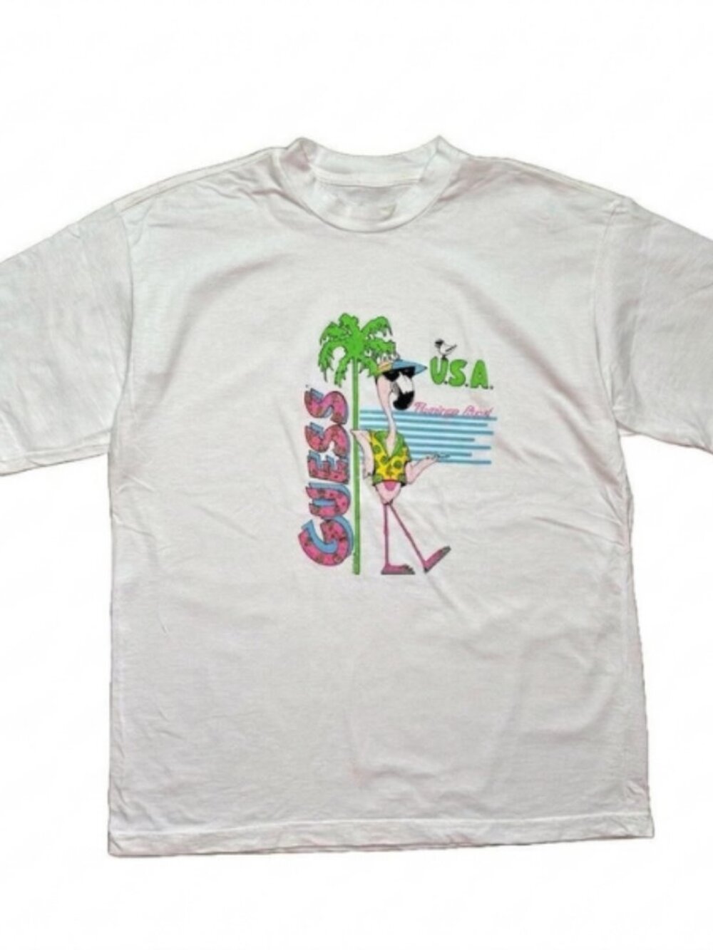 80s Guess Flamingo Road USA Beach T-Shirt